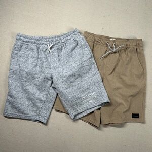 Boys Shorts Lot of 2 Rip Curl Quicksilver Sweat‎ Chino Active Outdoor Play